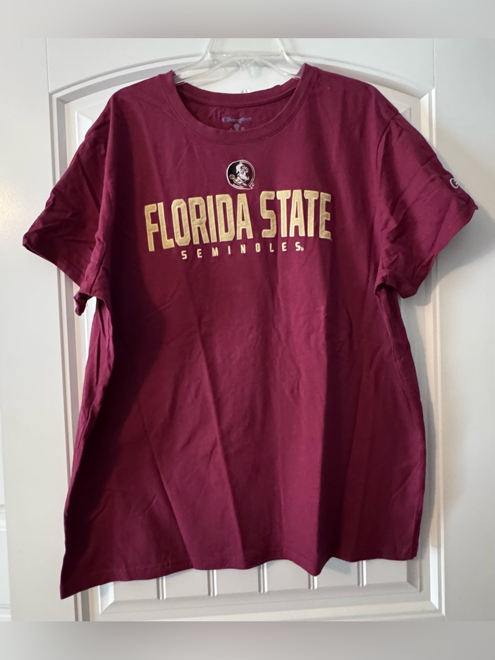Florida State Seminoles Garnet Appliqué/Embroidered Tee